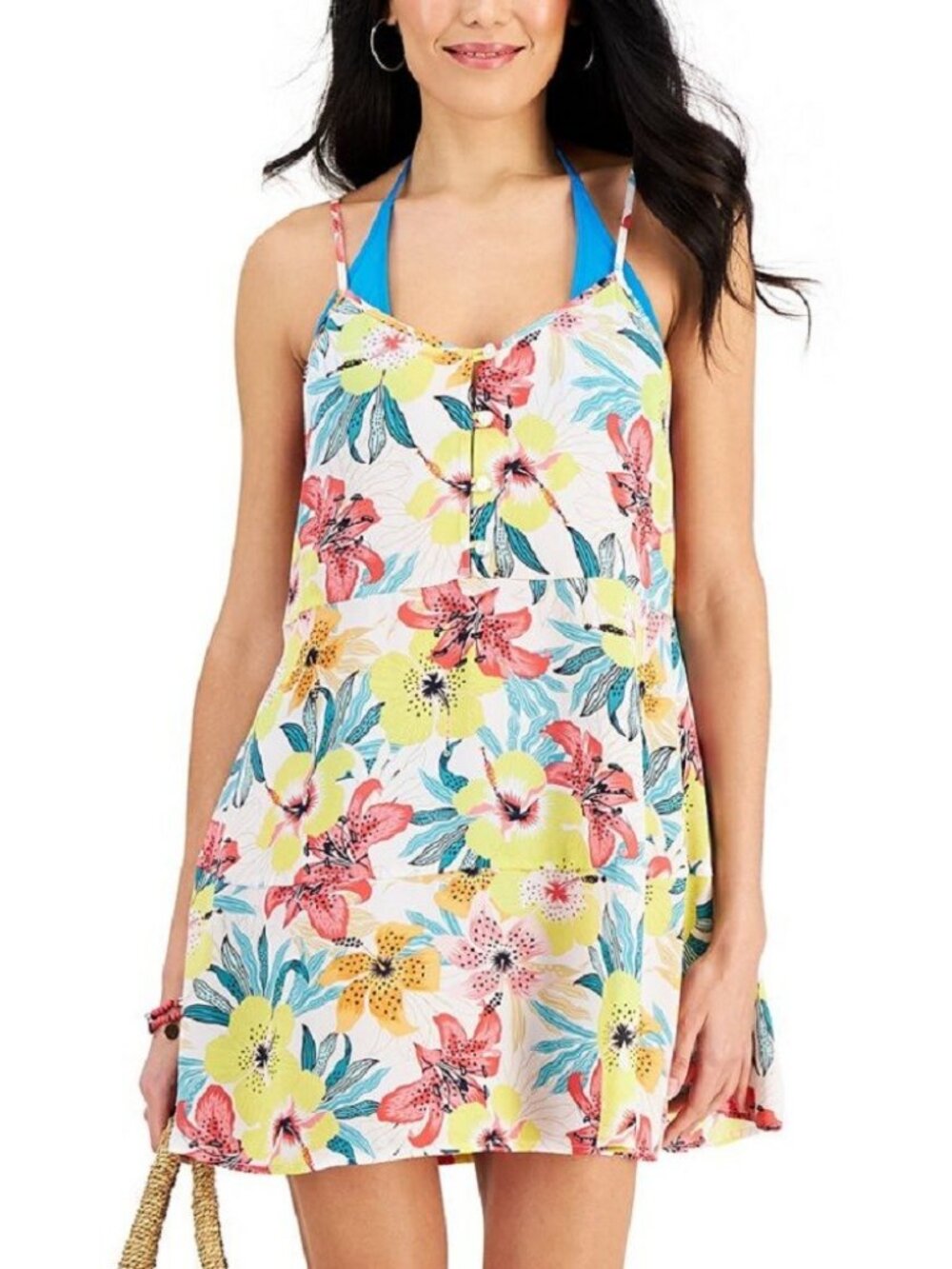Miken Juniors Tiered Cover-Up Dress Multicolor Size Small